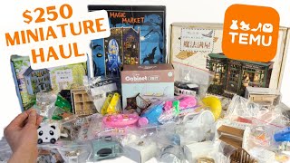 HUGE Miniature Haul from Temu • DIY Dollhouse Kits Furniture amp Accessories [upl. by Niwrek]