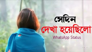 Sedin Dekha Hoyechilo Whatsapp Status  সেদিন দেখা হয়েছিল  Aajo Parini Kichui Bolte  Lyrics [upl. by Yhtimit]