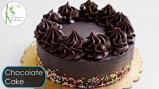 Eggless Chocolate Cake without Oven  Moist amp Rich Chocolate Ganache Cake  The Terrace Kitchen [upl. by Snah]