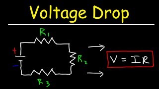 How To Calculate The Voltage Drop Across a Resistor  Electronics [upl. by Studner]