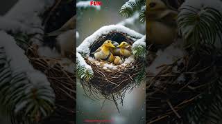 Heroic Goldcrest Bird Rescue Chicks During Snowstorm goldcrest snow mother trending cutepets [upl. by Bruyn37]