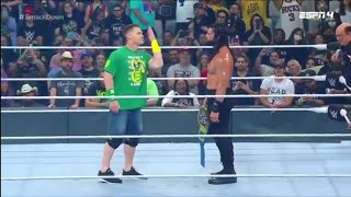 Momentos WWE 2021 John Cena regresa y confronta a Roman Reigns  WWE Smackdown 31122021 Español [upl. by Noslien]