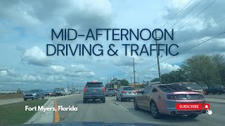 Lets Take A Drive 214  MidAfternoon Traffic  Fort Myers Florida [upl. by Siuraj]