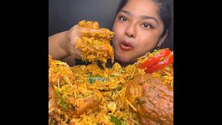 ASMR EATING SPICY CHICKEN BRIYANI🔥 CHICKEN CURRY  shorts mukbangnasmreating mukbangasmr asmr [upl. by Notsew]