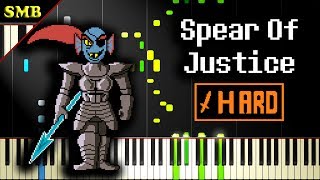 UNDERTALE  SPEAR OF JUSTICE  Piano Tutorial [upl. by Bahr]