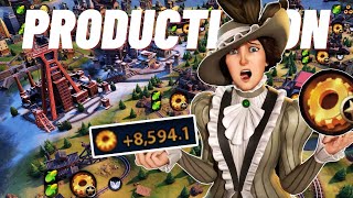 Building an 8000 PRODUCTION City in Civ 6 No Cheats or Gameplay Mods [upl. by Jeannie]