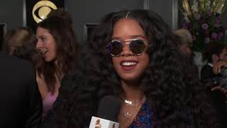 HER Red Carpet Interview  2019 GRAMMYs [upl. by Jennifer3]