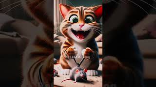 A cat caught a helpless mouse ai cat catlover PetCatAIVlog catcaughthelplessmouse [upl. by Seidel]