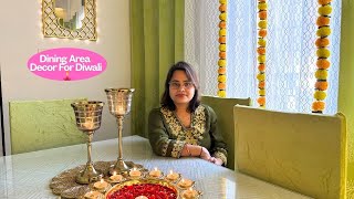 Dining Area Organisation Ideas For Diwali  Wall Paint Decoration Cleaning [upl. by Artnoed]