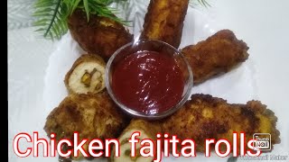 Chicken fajita rollseasy recipe by Masala Hut [upl. by Croner200]