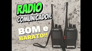 Rádio Comunicador WalkieTalkie Mod BAOFENG BF 777S [upl. by Ahsirahc730]