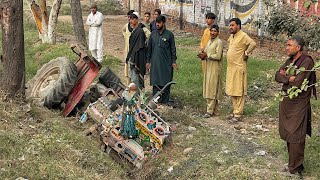 Tractor Tyre are Blast amp The tractor was thrown into drain  Complete Repairing process [upl. by Rengaw]