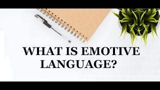 What is Emotive Language Urdu  Hindi [upl. by Nnylyma]