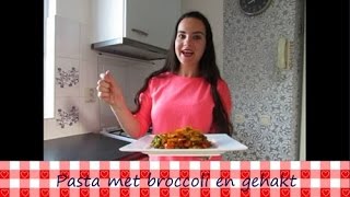 Pasta met broccoli en gehakt  Recept  Koken met Marielle [upl. by Nylidam23]