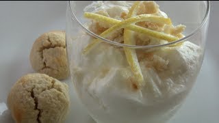 LEMON SYLLABUB with AMARETTI MACAROONS  Nickos Kitchen [upl. by Lenci]