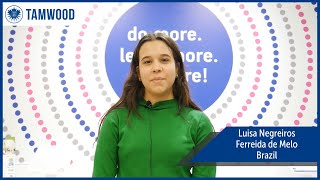 Tamwood Winter Camp 2023  Luisa Negreiros Ferreida de Melo from Brazil [upl. by Eerahc]