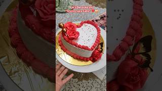 Lets decorate this Anniversary Cake ❤️🍰  youtubeshorts cakedesign cake decoration pineapple [upl. by Rothmuller895]