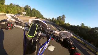 Nice LONG 5th gear WHEELIE on WR450F SuperMoto [upl. by Hertzog]