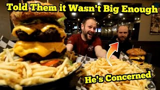 Massive Burger Challenge  ManvFood  Molly Schuyler  Savage Burger on Steroids [upl. by Mooney]