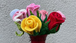 Rosas tejidas a crochet [upl. by Dnomso]