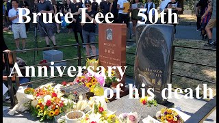 Bruce Lee 50th Anniversary of his death July 20 2023 Lakeview Cemetery Seattle Wa USA [upl. by Idette]