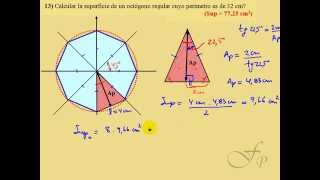 Área de un Octógono Regular dado su Perímetro [upl. by Nyrhtak]