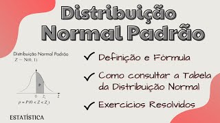 Distribuição Normal Padrão e Tabela z  como usar a tabela [upl. by Tacklind]