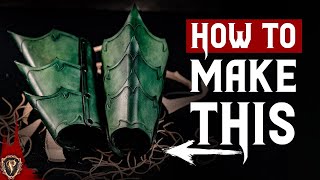 DIY FANTASY BRACERS  How To Make Leather Armor Tutorial amp PATTERN [upl. by Darren575]