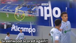 Mason Greenwood goal today vs Tardienta 🔥 Greenwood scored again for Getafe [upl. by Odele]