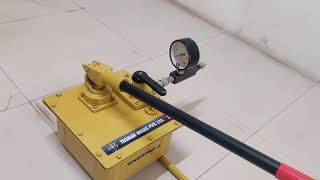 Enerpac P464 Hand Pump with 4 Way Valve [upl. by Ahsinev]