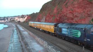 37402 on Dawlish Sea Wall at 0558am on 3Q54 010513 [upl. by Egroj]