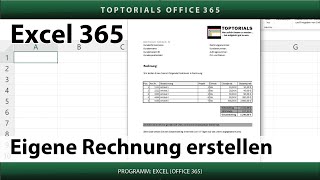 Eigene Rechnung erstellen ganz einfach  Excel 365 Tutorial [upl. by Blane]