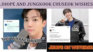 JHOPE AND JUNGKOOK LIVE ON WEVERSE 🤩🥳 JHOPE SEND A LETTER FOR ARMYS 💌 JUNGKOOK WISHES CHUSEOK 💜🎀 [upl. by Alusru852]