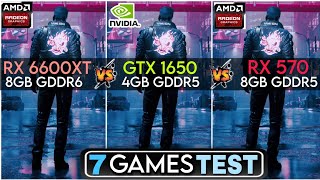 RX 6600 XT vs GTX 1650 vs RX 570  Test In 7 Games  1440P  2K [upl. by Elik]