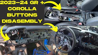 How to disassemble 202324  Toyota GR Corolla for BLUE LED upgrade Part 1 [upl. by Anelad]