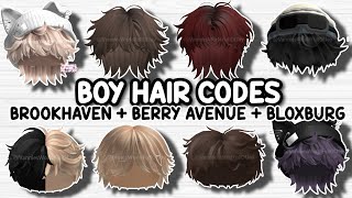 Roblox Brown Boy Hair id codes  w links  Berry avenue Brookhaven Bloxburg ♡  Faiyes codes [upl. by Nylyak]