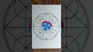 Colourful Geometric Rangoli Design Drawing stepbystep drawing 2ddesign geometric viral [upl. by Erehc]