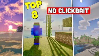 Top 8 Best NEW Minecraft Bedrock 12015 Ultra Realistic Shaders Android Windows 10 iOS [upl. by Anilemrac]