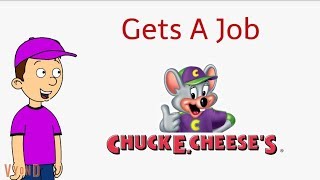 Caillou Gets A Job At Chuck E Cheeses amp Does a Good Job [upl. by Stafani]