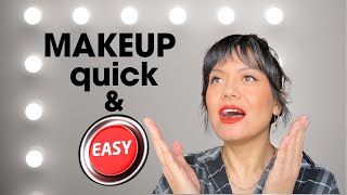 Everyday Easy Red Lip Makeup Look  Over 40  Basic Makeup [upl. by Ahsiel]