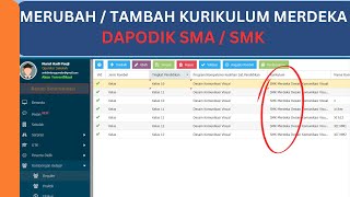 MEMBUAT ROMBEL KURIKULUM MERDEKA DI DAPODIK SMA SMK [upl. by Allissa798]