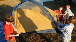 Bear Necessities R4 Setting up a tent  Cubscout Eric [upl. by Pillsbury]