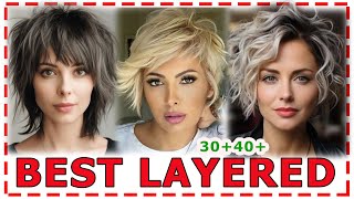 Best💕 layered hairstyles 2024 for women over 30Haircuts 2024Shag [upl. by Yemac]