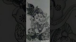 Ganesh Bhagwan ka songtrending art drawing [upl. by Neelac431]