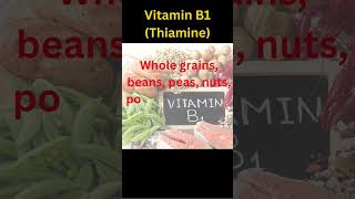 Vitamin B1  Thiamine  Food sources of Vitamin B1 healthyvibeschannel healthyfood thiamine [upl. by Diahann]