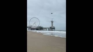 Схевенинген пляж Гаага Нидерланды Северное море Noordzee Scheveningen Den Haag [upl. by Aiyekal]