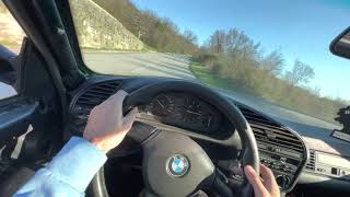 BMW E36 320i POV Onboard aggressive driving w powerslides [upl. by Essilec]