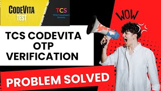 TCS Codevita OTP verification problem solved register now Codevita OTP problem  Contest guidelines [upl. by Anasor785]