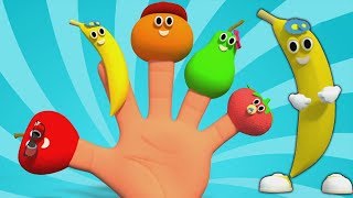 fruktfingerfamilj  lära frukt  pedagogiska sånger  Nursery Rhymes  Fruits Finger Family [upl. by Krongold]