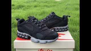 Stussy x Nike Air Zoom Spiridon Cage 2 Black Review [upl. by Odarnoc]